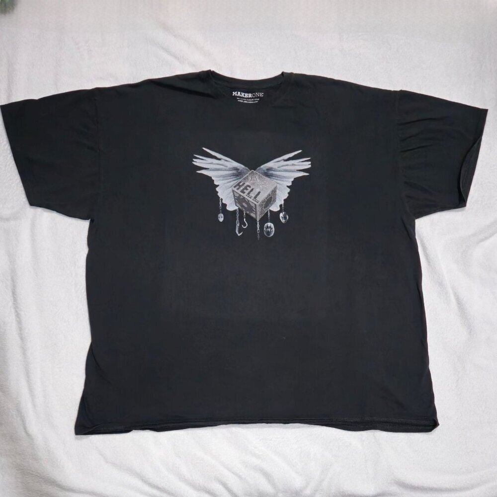 Makerone ✦ Vintage Hellraiser Graphic Tee ✦ Black Cotton Horror Crew Neck 4XL - Picture 2 of 6